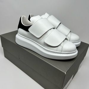 COPY - Alexander Mcqueen Sneaker Pelle white and black 6.5 velcro shoes